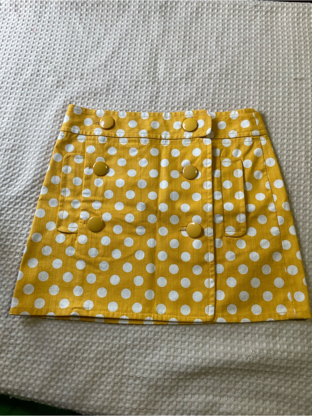 J Crew Yellow Polka Dots
Mini Skirt